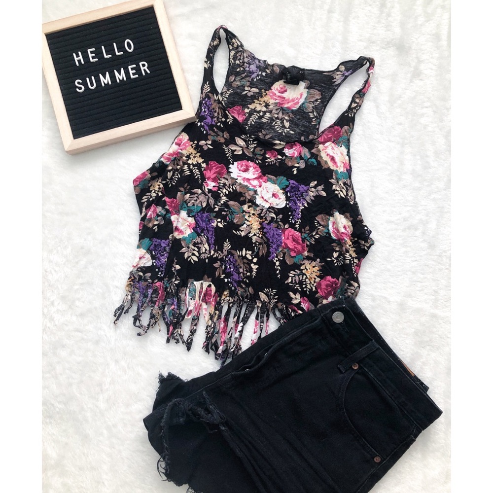 F21 Floral Tank Top